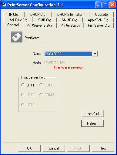 Standard TCP/IP port for Print